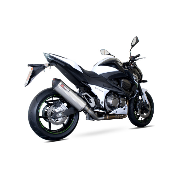 Scorpion Exhaust Kawasaki Z800 2013 - 2016 Serket Parallel Slip-on Brushed Stainless Steel Sleeve